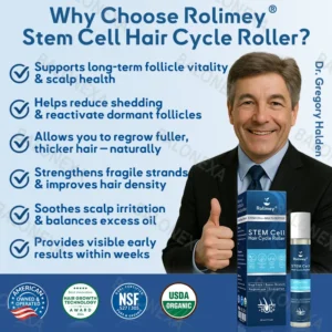 ✅US Owned and Operated: 𝙍𝙤𝙡𝙞𝙢𝙚𝙮® 𝙎𝙏𝙀𝙈 𝘾𝙚𝙡𝙡 𝙃𝙖𝙞𝙧 𝘾𝙮𝙘𝙡𝙚 𝙍𝙤𝙡𝙡𝙚𝙧 (Male pattern baldness · Thinning hair · Receding hairline · Postpartum hair loss · Stress-related shedding · Ageing hair · Scalp discomfort)