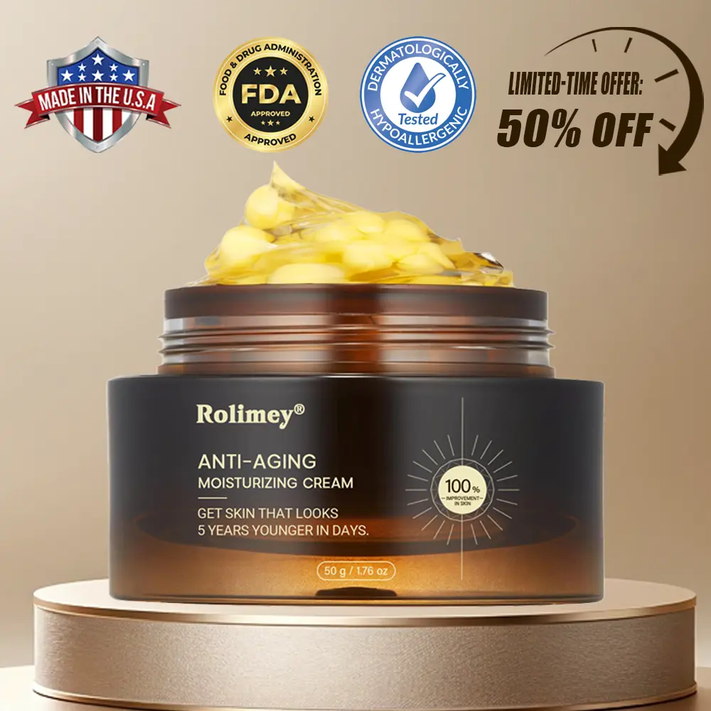 ✅ Made in the USA, shipped directly from the USA – Official Store | 🗽✨Rolimey® Anti-Aging Moisturizing Cream with Hyaluronic Acid, Retinol & Collagen – For Face, Neck, Shoulders & Legs 🔥 Last Day – 50% Off 💎