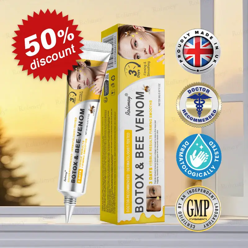 (🌟Made and Shipped from UK)✨Rolimey® Botox Bee Venom Wrinkle Removal Cream👩🔬Dermatologist-Tested🔥LAST DAY 70% OFF