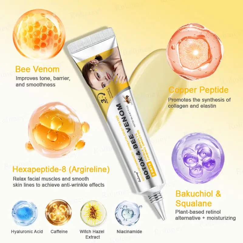 (🌟Made and Shipped from UK)✨Rolimey® Botox Bee Venom Wrinkle Removal Cream👩🔬Dermatologist-Tested🔥LAST DAY 70% OFF