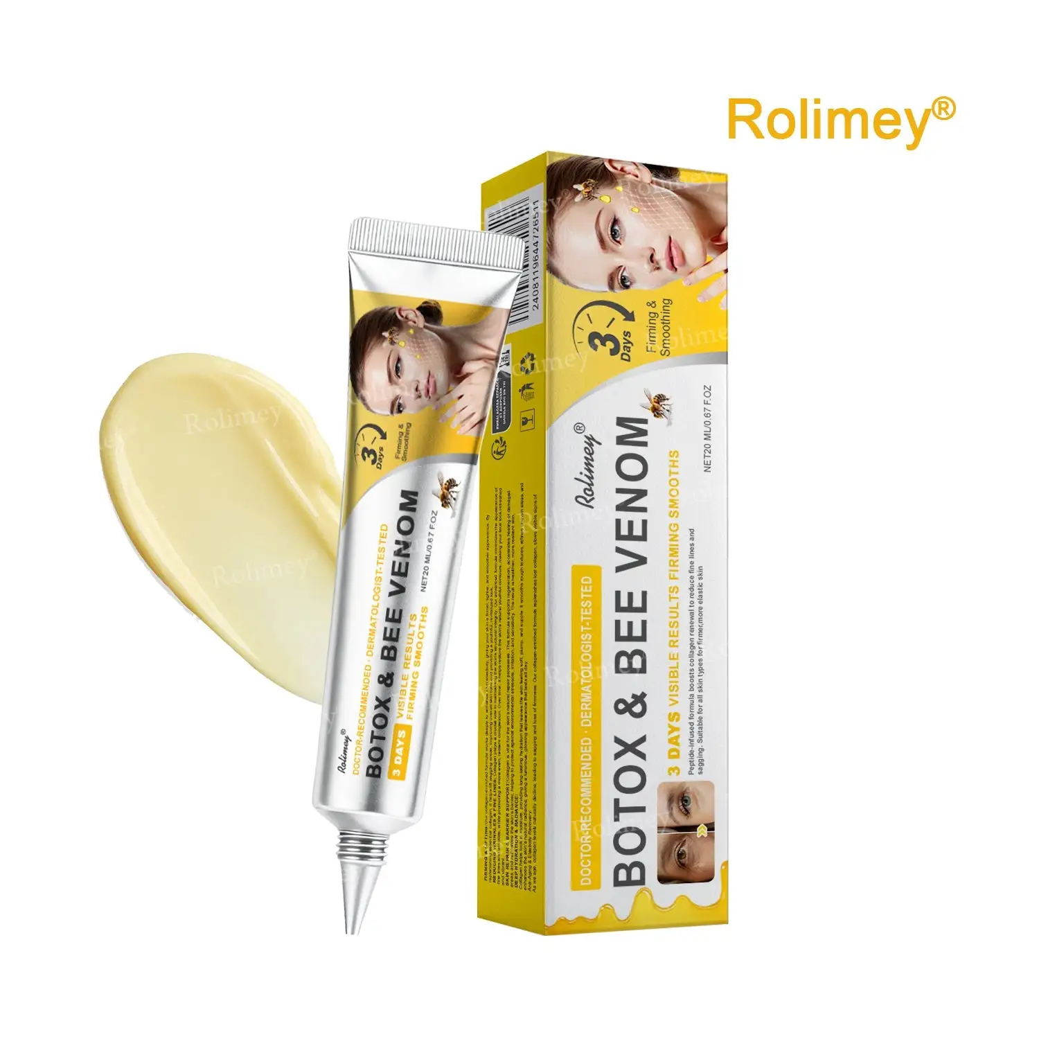 (🌟Made and Shipped from UK)✨Rolimey® Botox Bee Venom Wrinkle Removal Cream👩🔬Dermatologist-Tested🔥LAST DAY 70% OFF