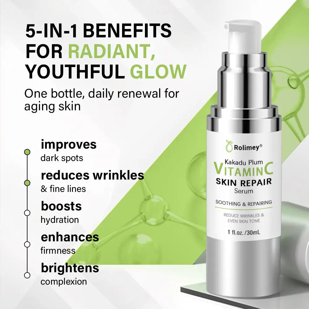 👩⚕️Rolimey® Kakadu Plum Skin Repair Serum ✅️ FDA Approved | Infused with PDRN Collagen for Eliminating Wrinkles, Stretch Marks, Age Spots