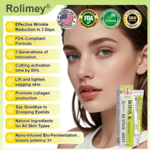 🇺🇸 Made and shipped from the USA ❤️Rolimey® Botox & Vita-A Retinol Shot Wrinkle-Lift Tightening cream - Last Day Promotion 50% OFF