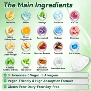 𝑷𝒖𝒓𝒆𝒍𝒐𝒓𝒂® Moringa · Berberine × NAD⁺ 10-in-1 Advanced Nano Microneedle Patch