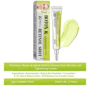 🎯 Made and shipped from the USA 🎉 Rolimey® Botox & Vita-A Retinol Shot Wrinkle-Lift Tightening Cream, Last Day Promotion 70% OFF