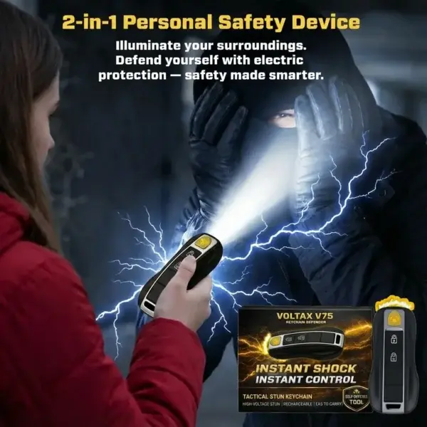 🔦 Voltax ShockForce 75M Stun Car Keychain ⚡ 2026 Flash Sale 75% OFF