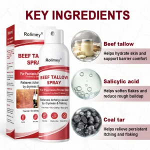 Rolimey® Beef Tallow Spray for Itchy, Flaky Psoriasis Skin