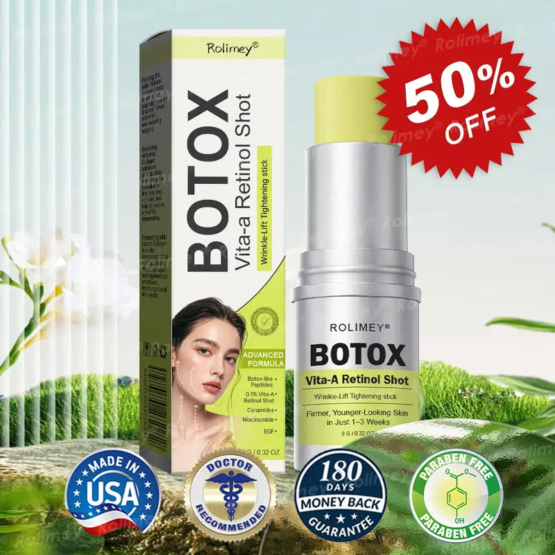 🎁🎉Made and Shipped from the USA ✅Rolimey® Botox & Vita-A Retinol Shot Wrinkle-Lift Tightening stick- Last Day Promotion 70% OFF🔥LAST DAY 70% OFF