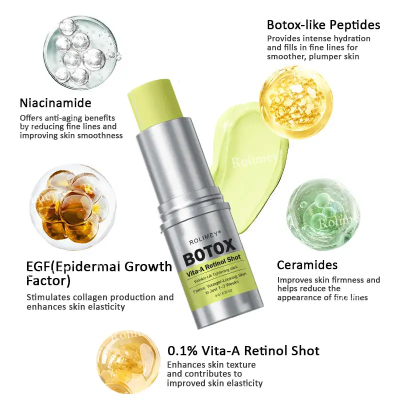 🎁🎉Made and Shipped from the USA ✅Rolimey® Botox & Vita-A Retinol Shot Wrinkle-Lift Tightening stick- Last Day Promotion 70% OFF🔥LAST DAY 70% OFF
