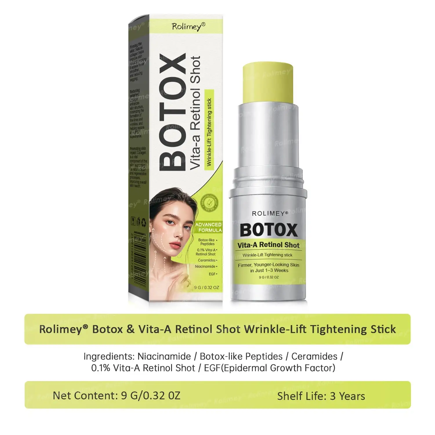 🎁🎉Made and Shipped from the USA ✅Rolimey® Botox & Vita-A Retinol Shot Wrinkle-Lift Tightening stick- Last Day Promotion 70% OFF🔥LAST DAY 70% OFF