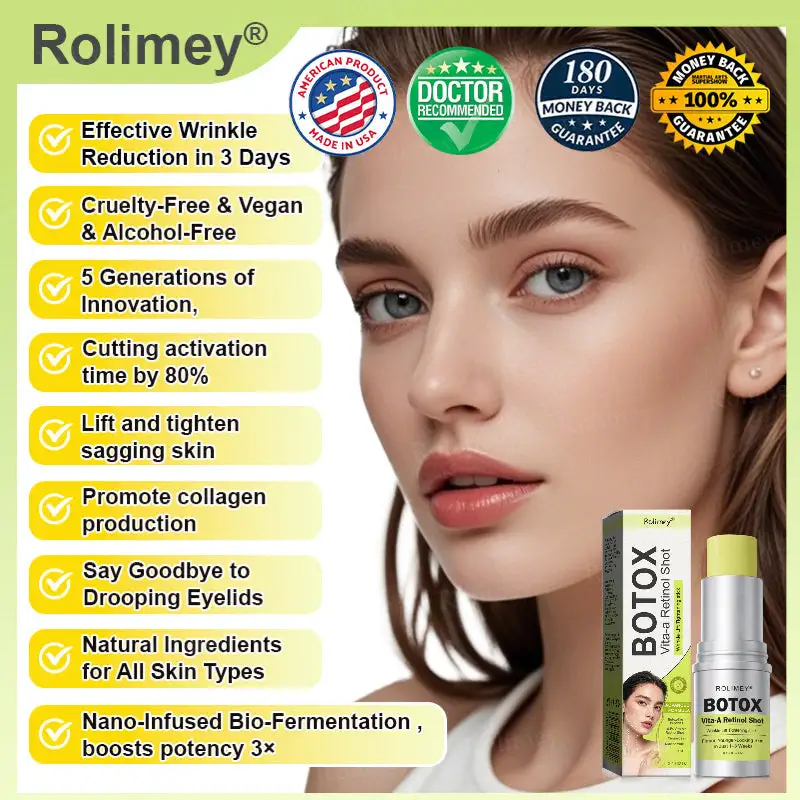 🎁🎉Made and Shipped from the USA ✅Rolimey® Botox & Vita-A Retinol Shot Wrinkle-Lift Tightening stick- Last Day Promotion 70% OFF🔥LAST DAY 70% OFF