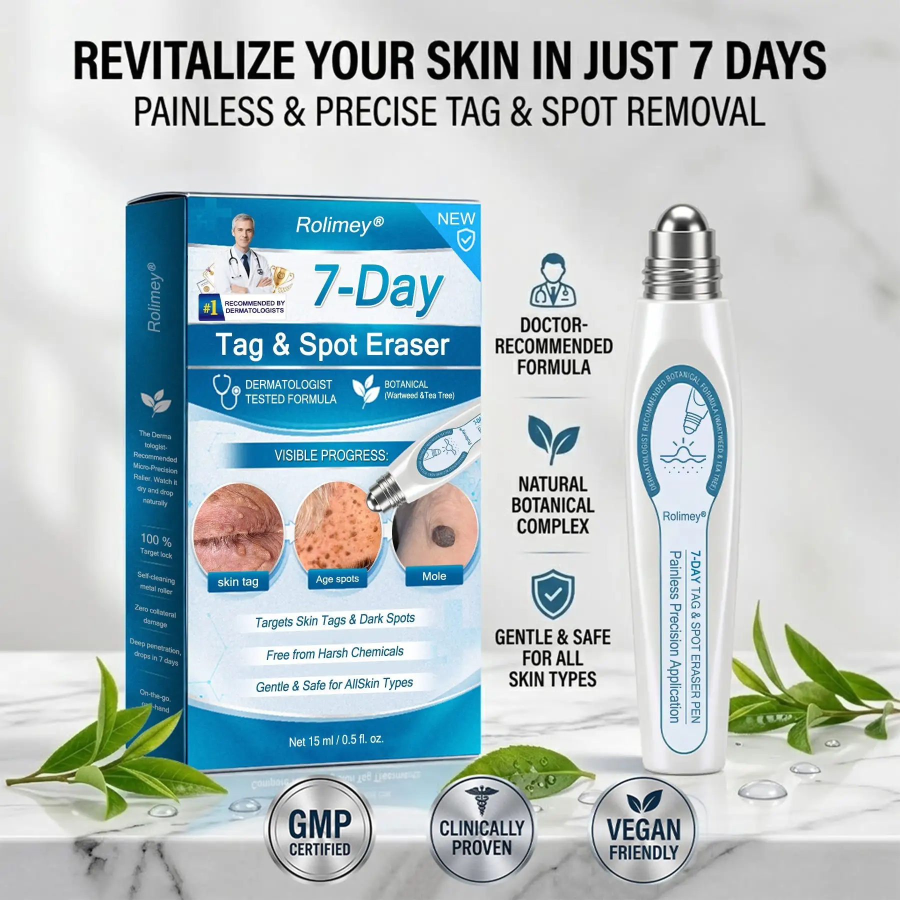 🩵Official Brand Shop | Rolimey® 7-Day Roll-On for Skin Spots and Skin Tags – Pain-Free & Scar-Free