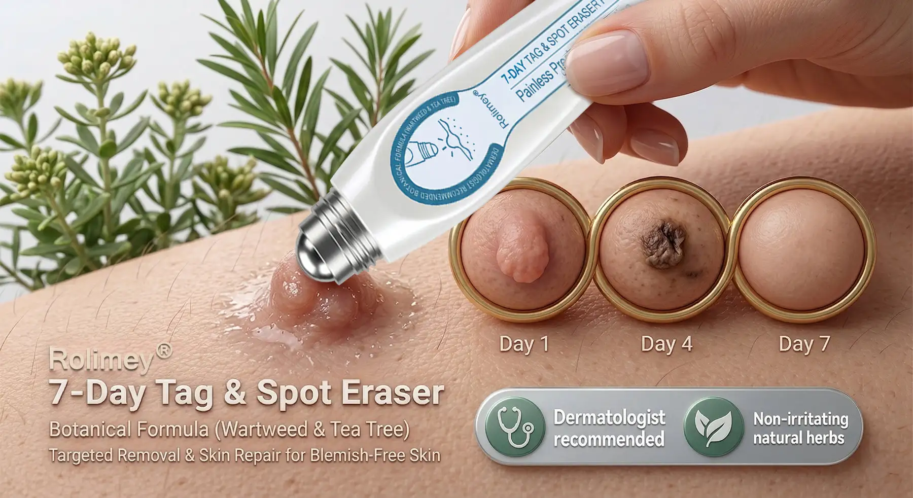 🩵Official Brand Shop | Rolimey® 7-Day Roll-On for Skin Spots and Skin Tags – Pain-Free & Scar-Free